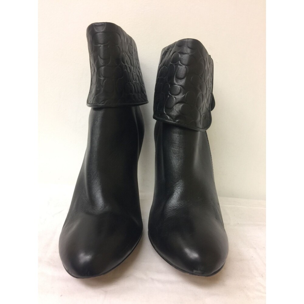 Coach Signature Svintage Hoes Boots Mackenna Black Leather Size 7.5 B View 2